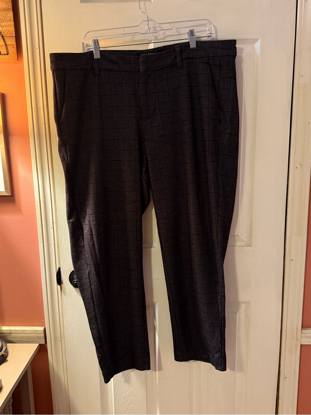 Liverpool Women’s Black/gray/pink Plaid Dress Pants 18w
